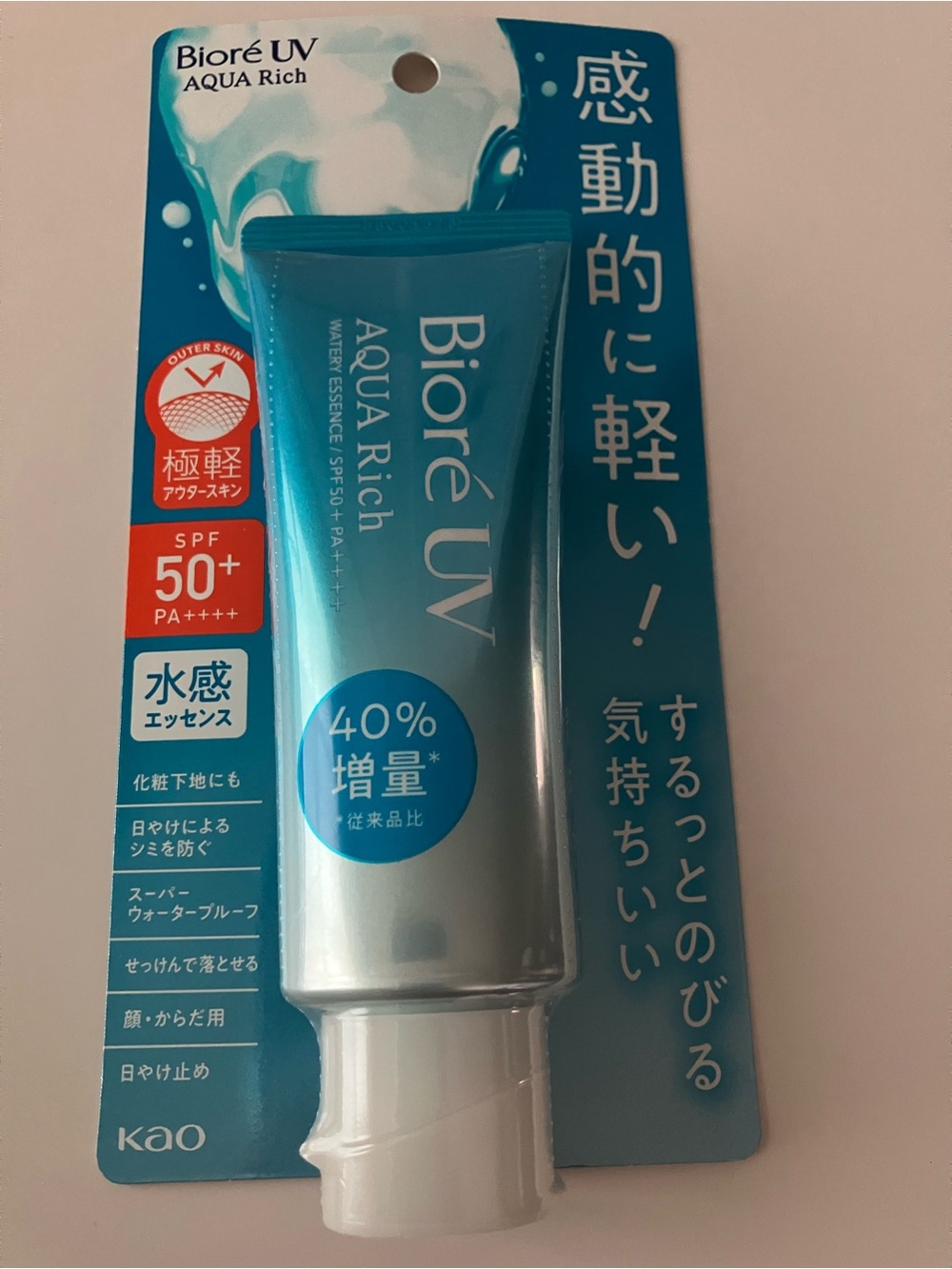 Biore UV Aqua Rich Sunscreen Water Essence SPF50+ PA++++ (2.36oz) Japan Beauty